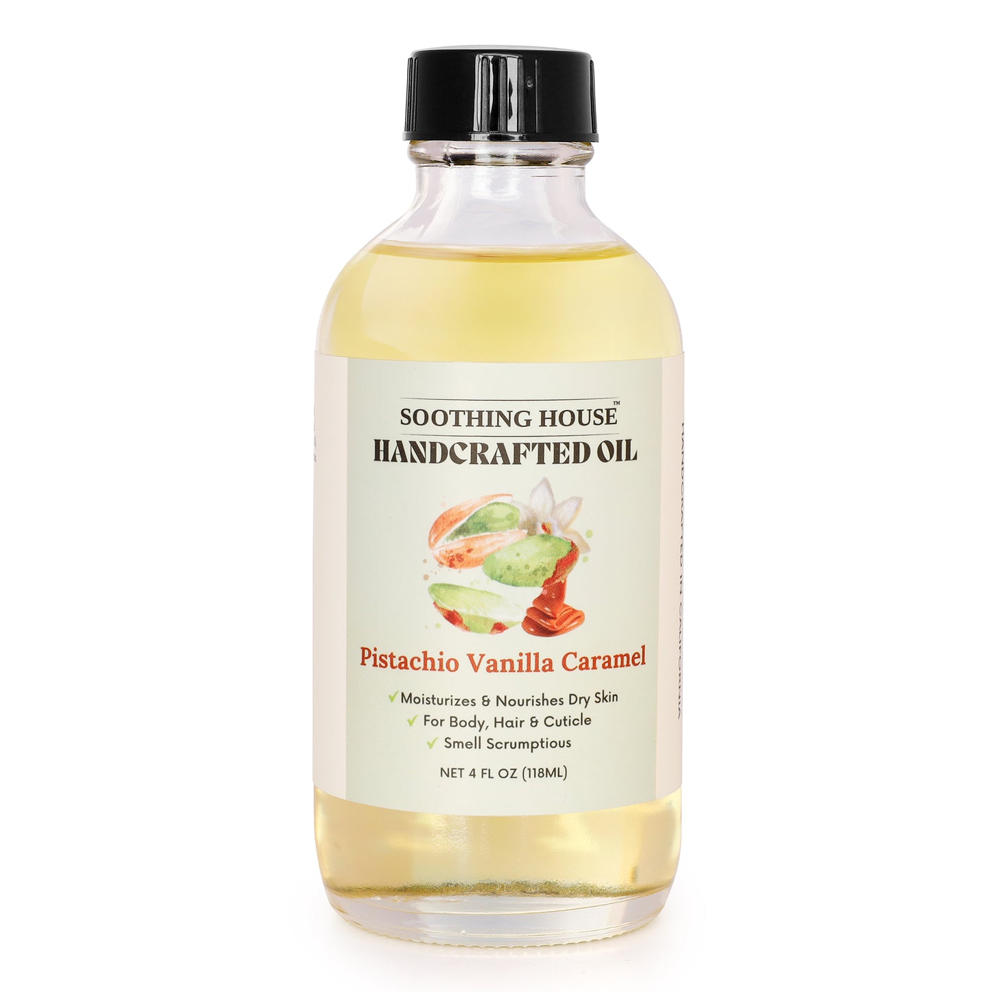 Handcrafted Pistachio Vanilla Caramel Body Oil (4 Fl Oz)