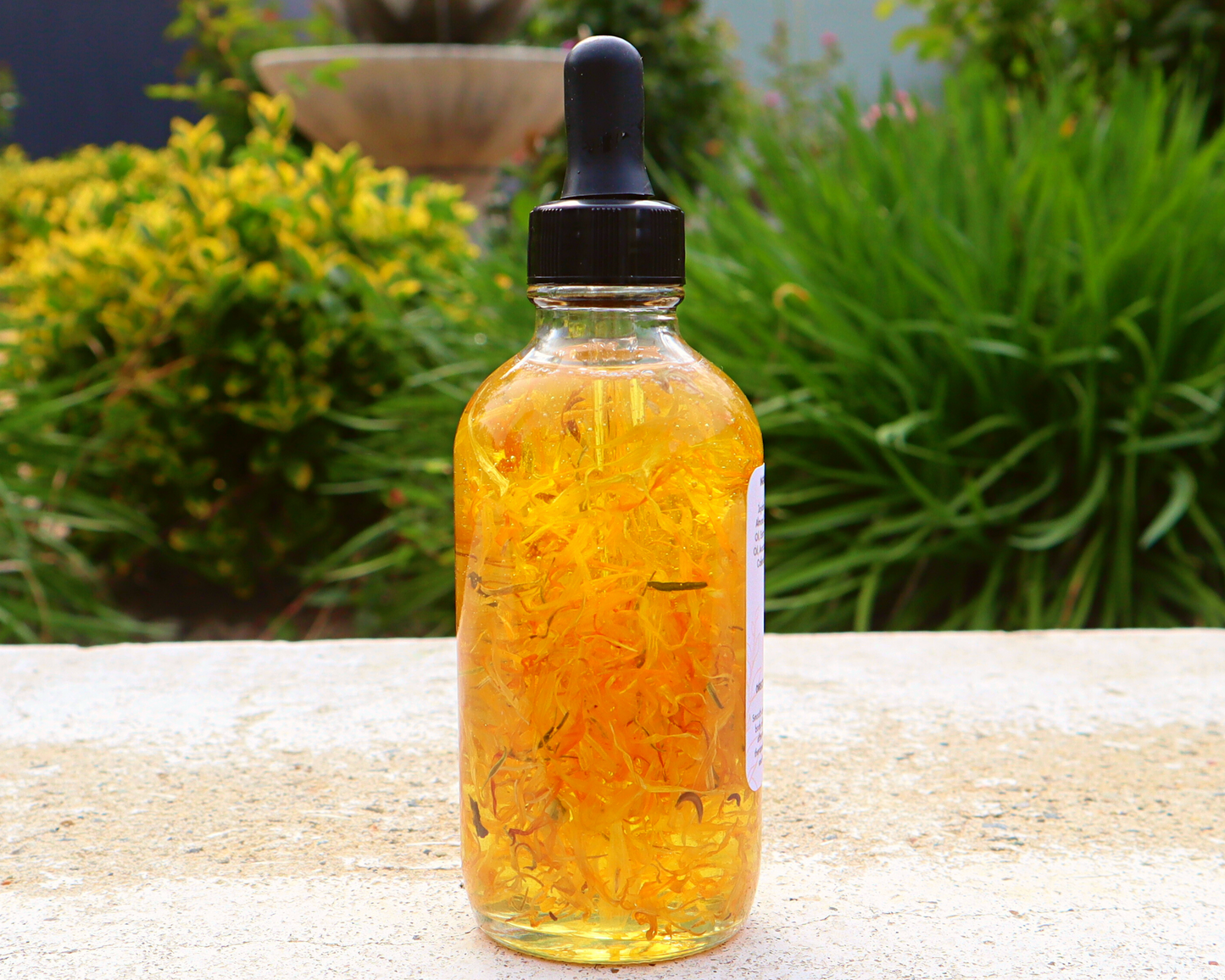 Handcrafted Pure Calendula Multi-Use Oil for Body, Hair & Cuticle - Unscented - Dropper Included