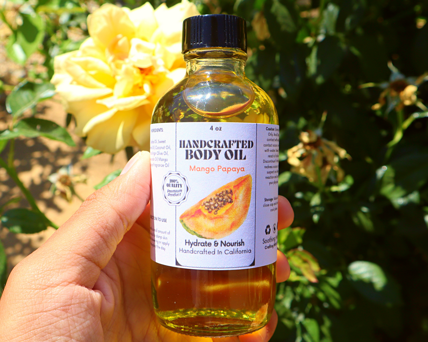 Handcrafted Mango Papaya Body Oil