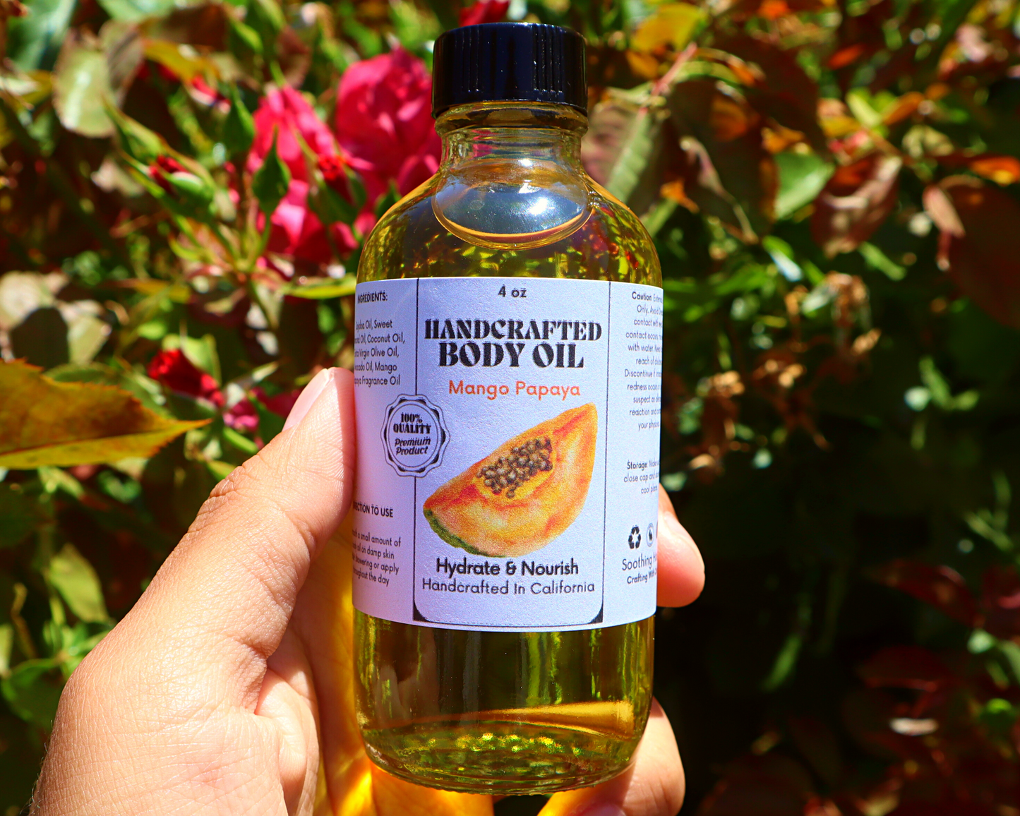 Handcrafted Mango Papaya Body Oil