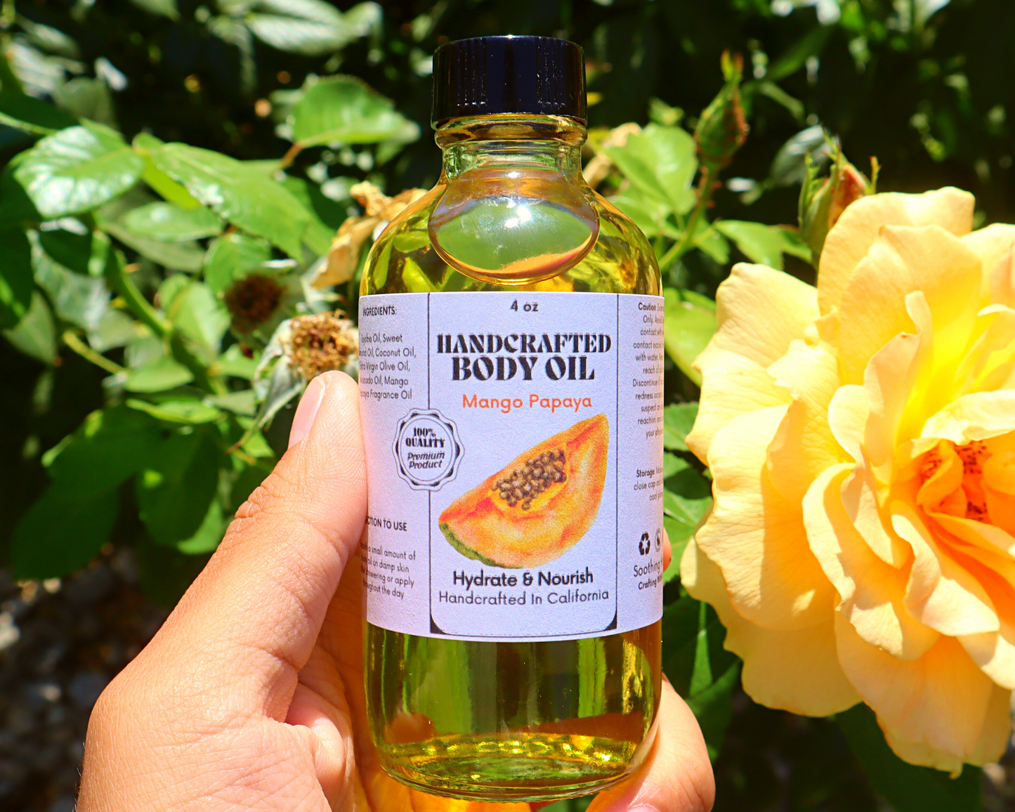Handcrafted Mango Papaya Body Oil