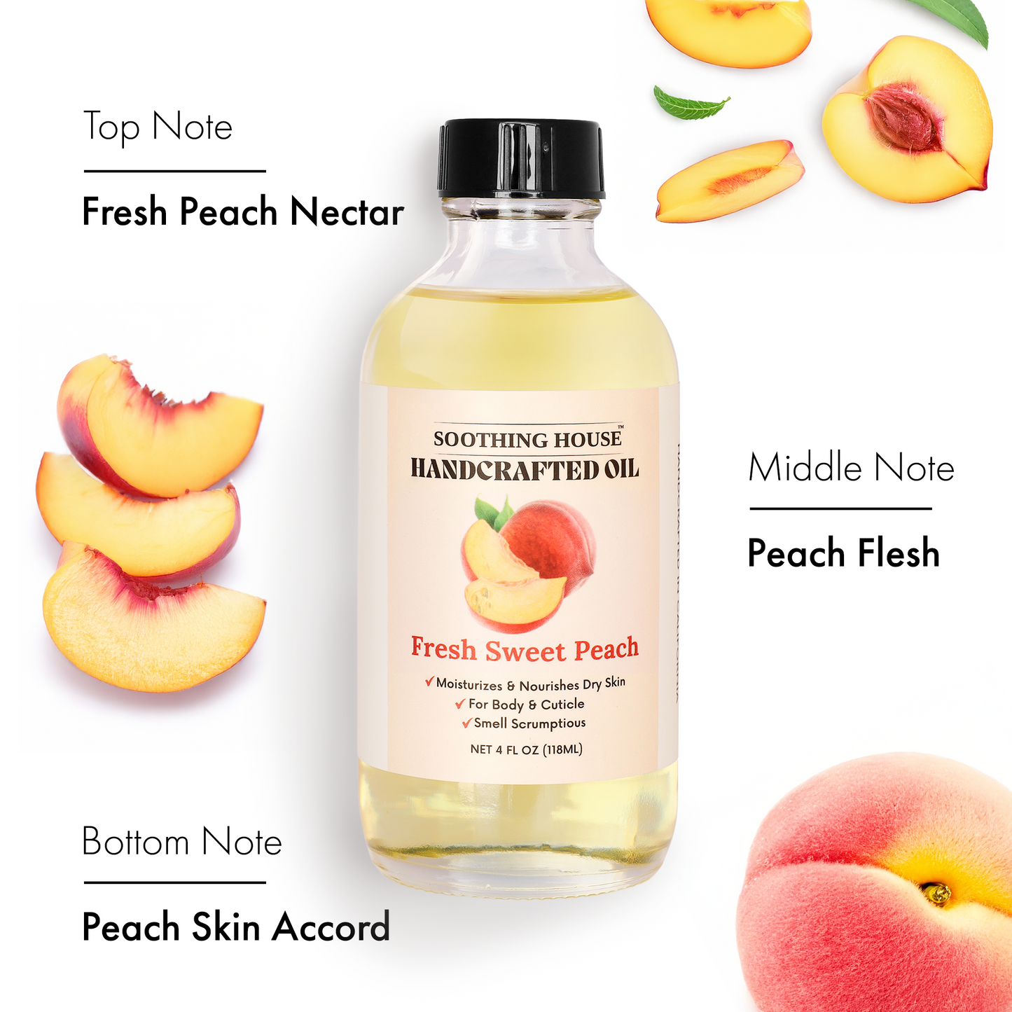 Handcrafted Sweet Peach Body Oil