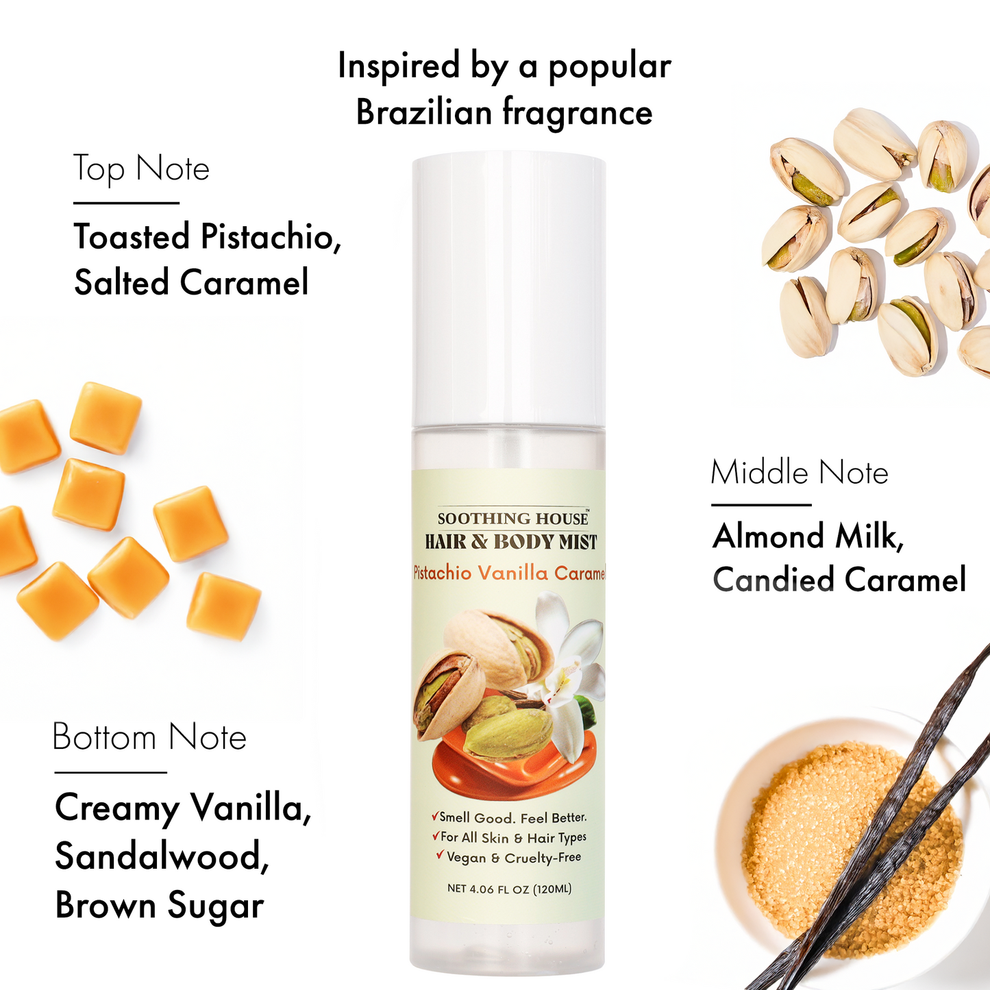 Pistachio Vanilla Caramel Hair & Body Mist