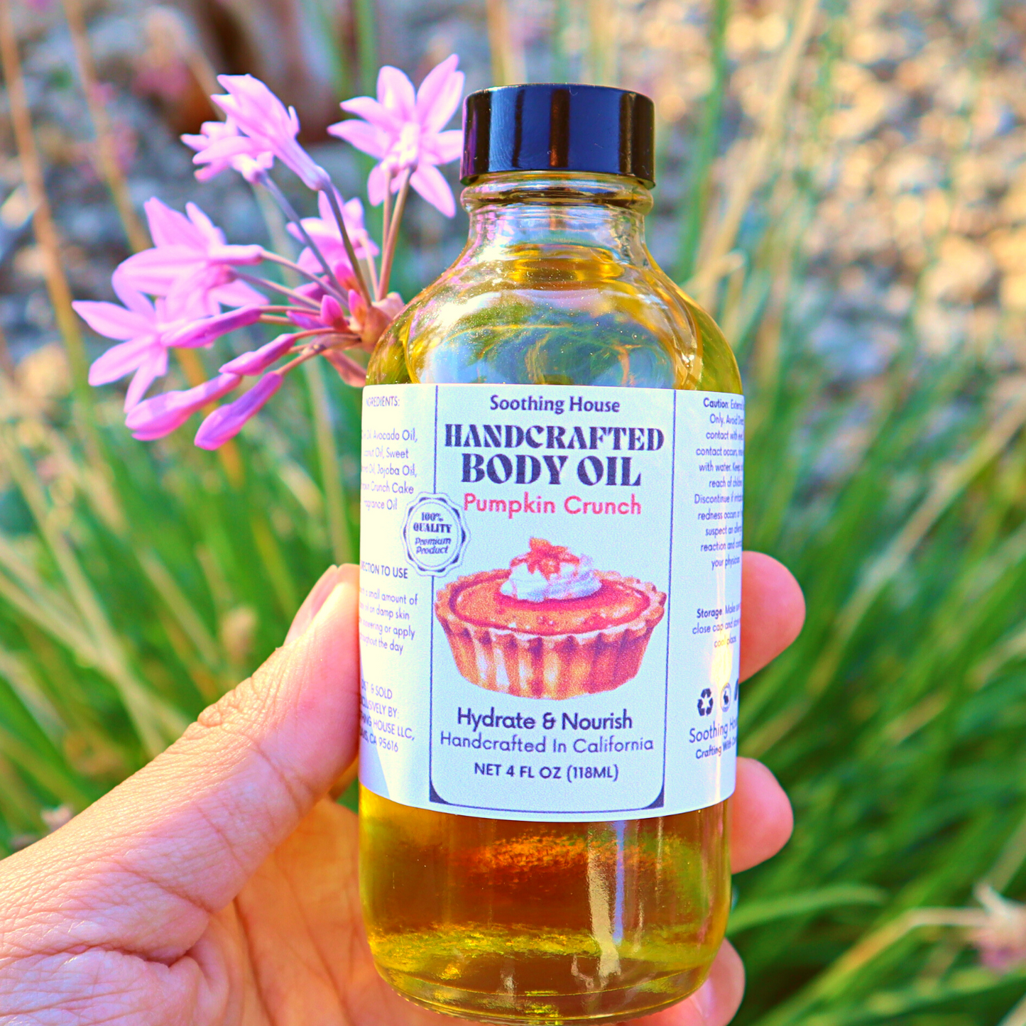 Handcrafted Pumpkin Crunchy Pie Body Oil (4Fl Oz)