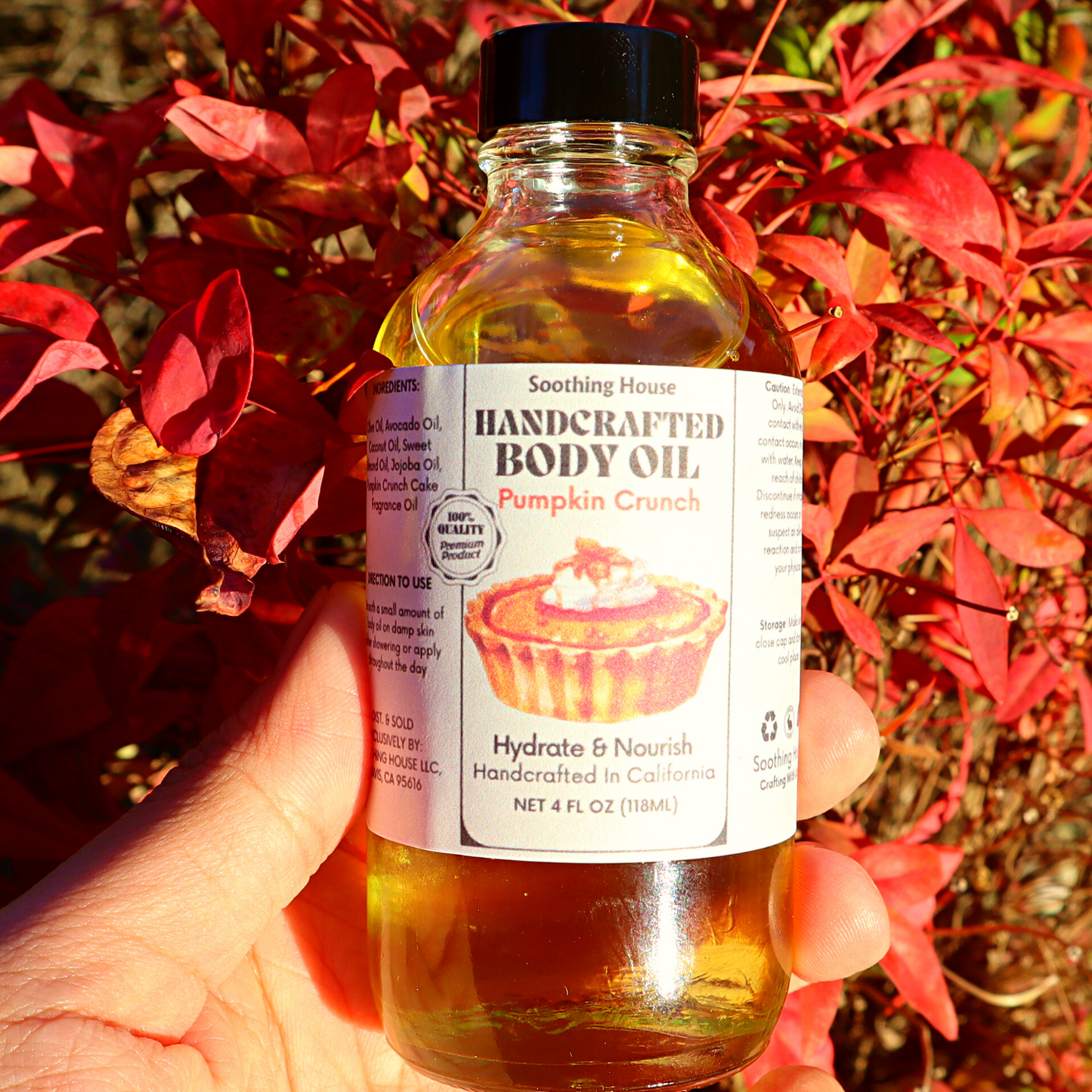 Handcrafted Pumpkin Crunchy Pie Body Oil (4Fl Oz)