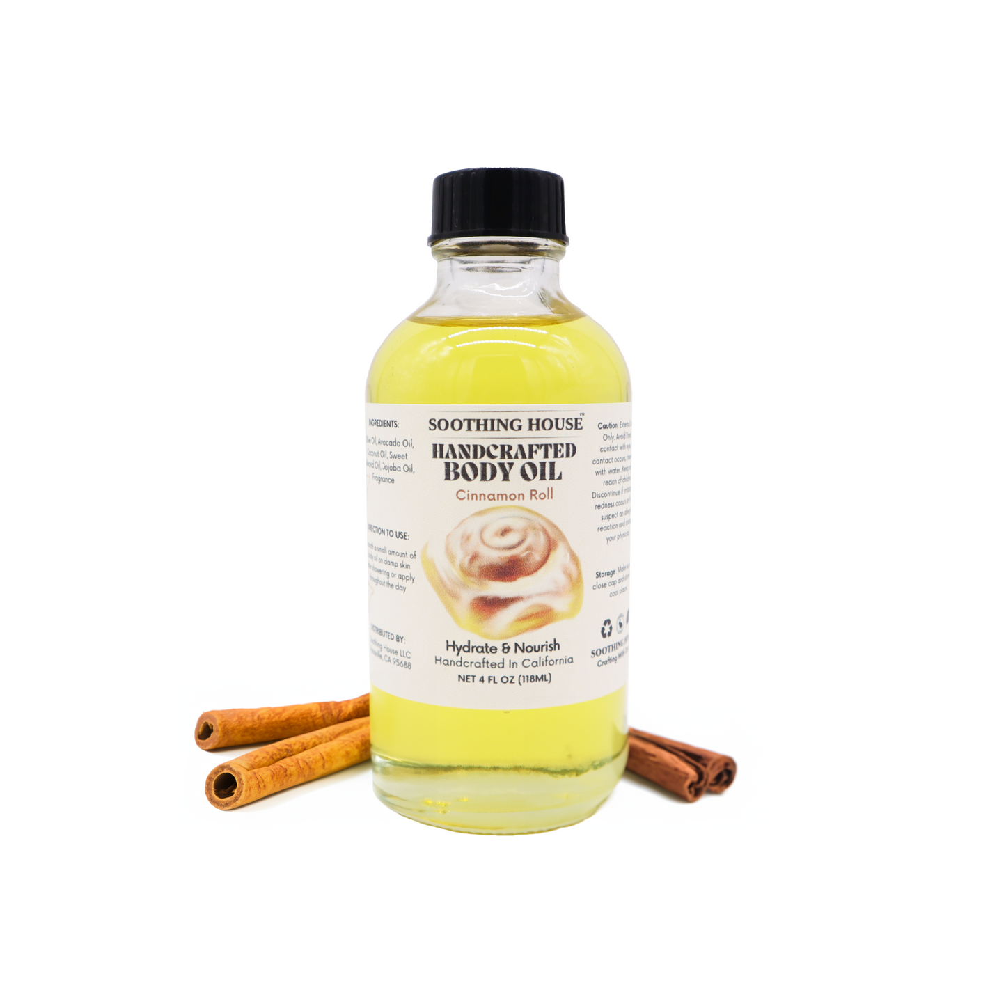 Handcrafted Cinnamon Roll Body Oil (4Fl Oz)