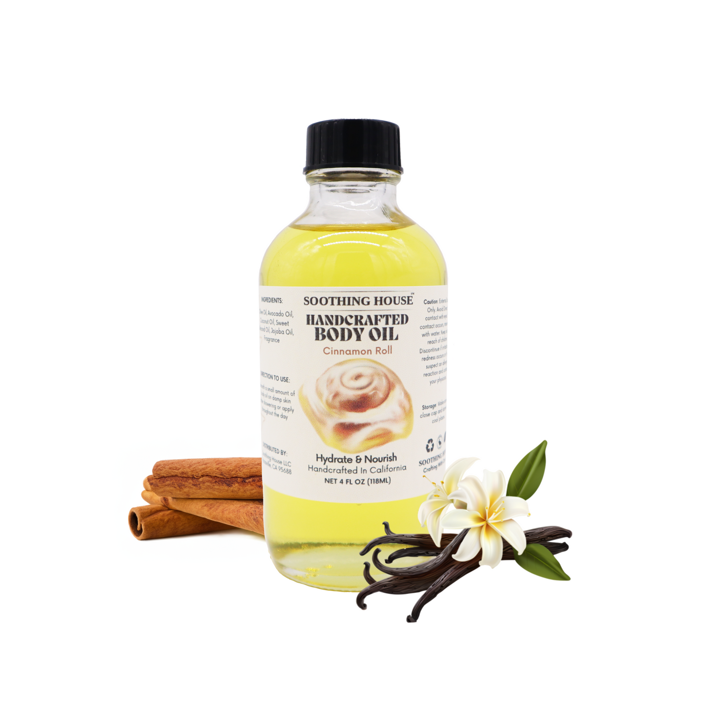 Handcrafted Cinnamon Roll Body Oil (4Fl Oz)