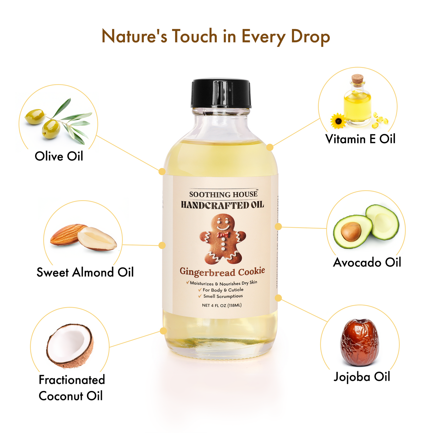 Handcrafted Gingerbread Cookie Body Oil (4 Fl Oz)