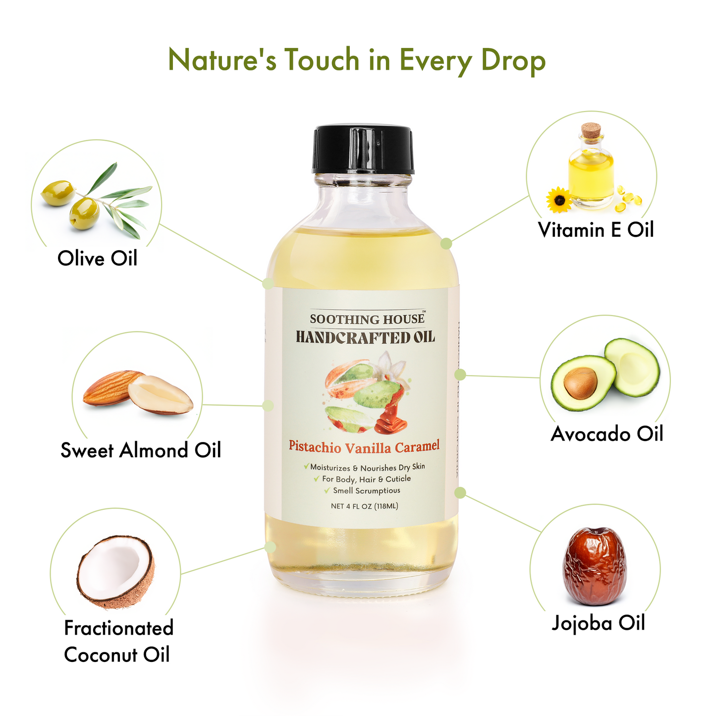 Vanilla Dream Trio Bundle – Gourmand Body Oil Set with Coconut Cream Pie, Pistachio Vanilla Caramel, and Vanilla Ice Cream Cone Scents