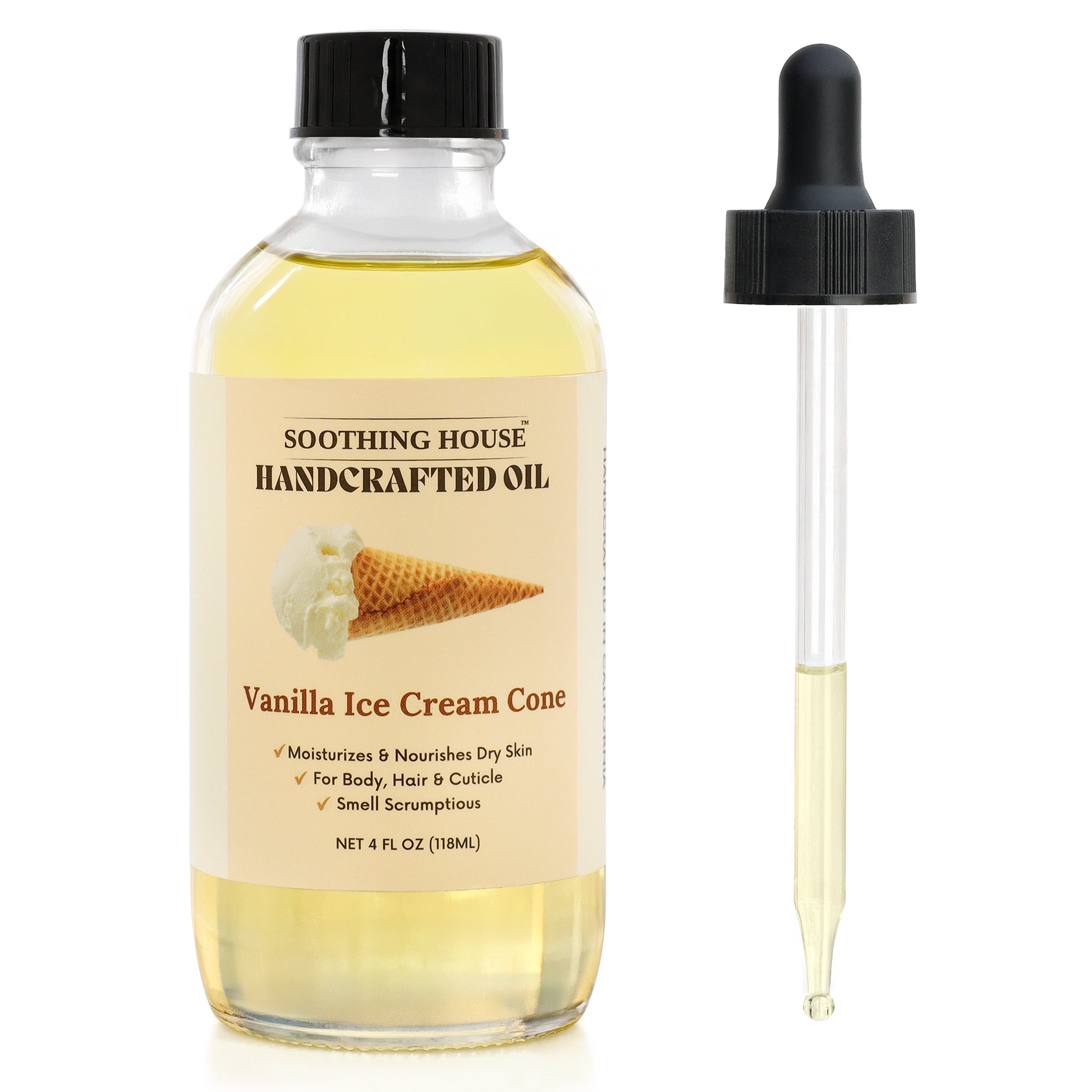Handcrafted Vanilla Ice Cream Body Oil (4 Fl Oz)
