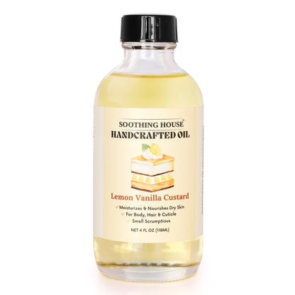 Handcrafted Lemon Vanilla Custard Body Oil (4 Fl Oz)
