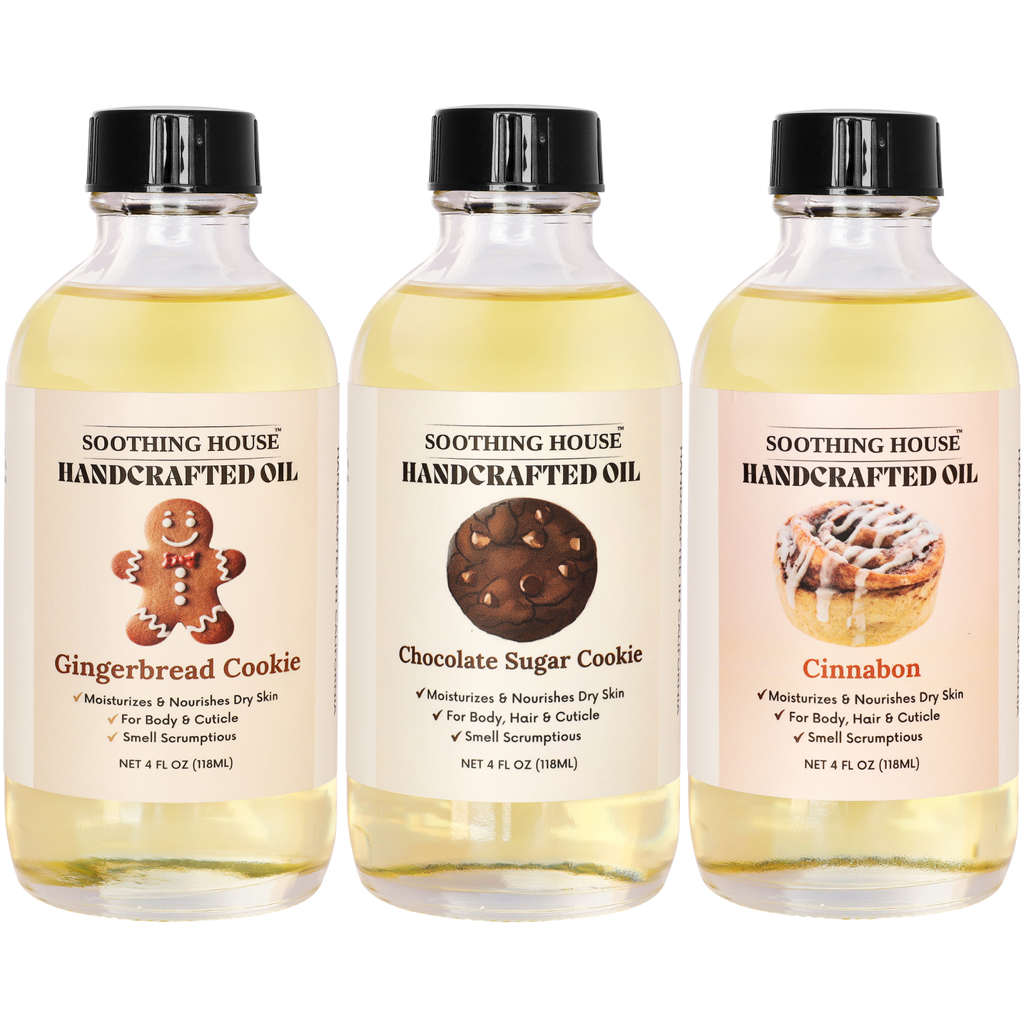 Cookie Crumble Trio: Gingerbread Cookie + Cinnabon + Chocolate Sugar Cookie (4 Fl Oz Each)