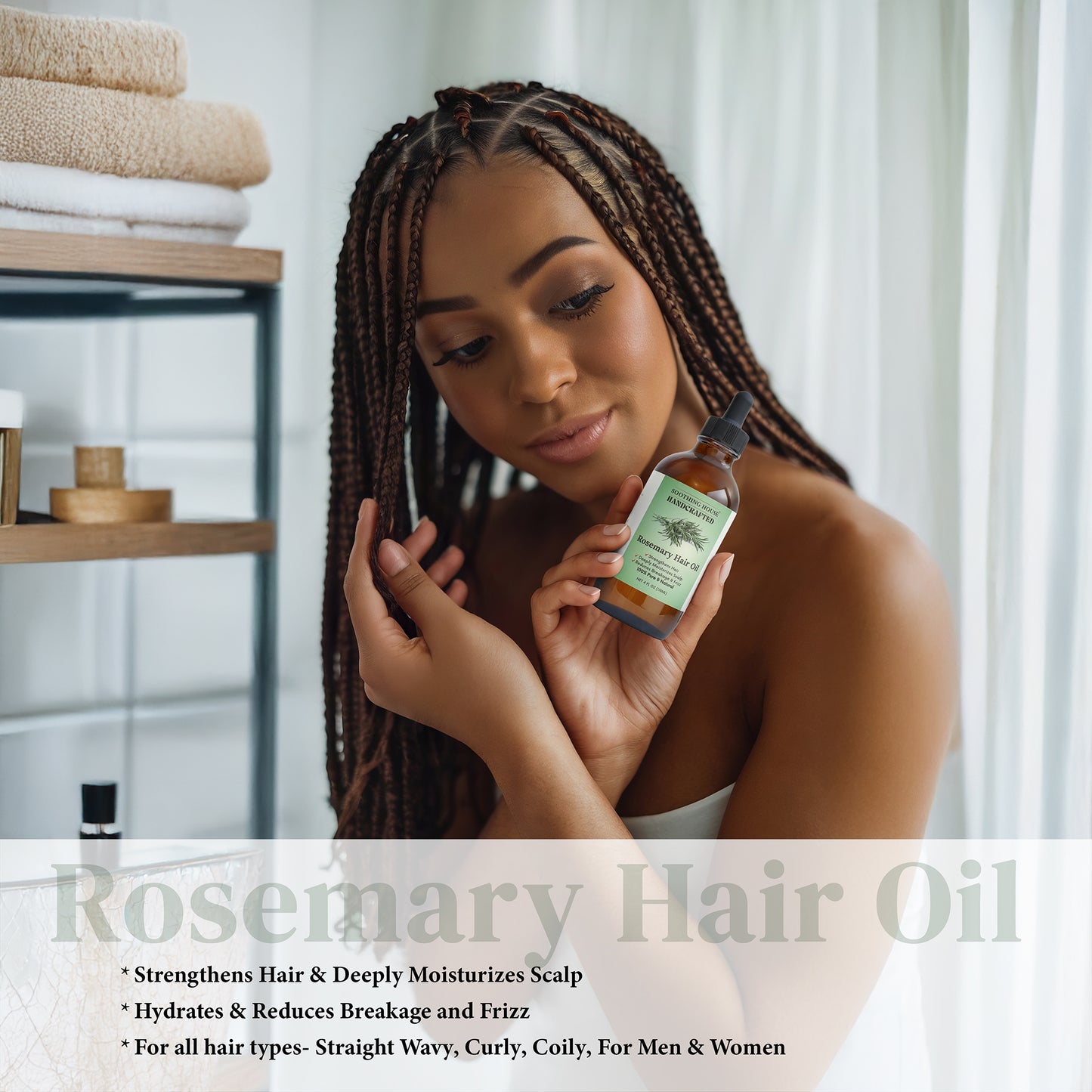Handcrafted Rosemary Hair & Scalp Oil (4 Fl Oz)