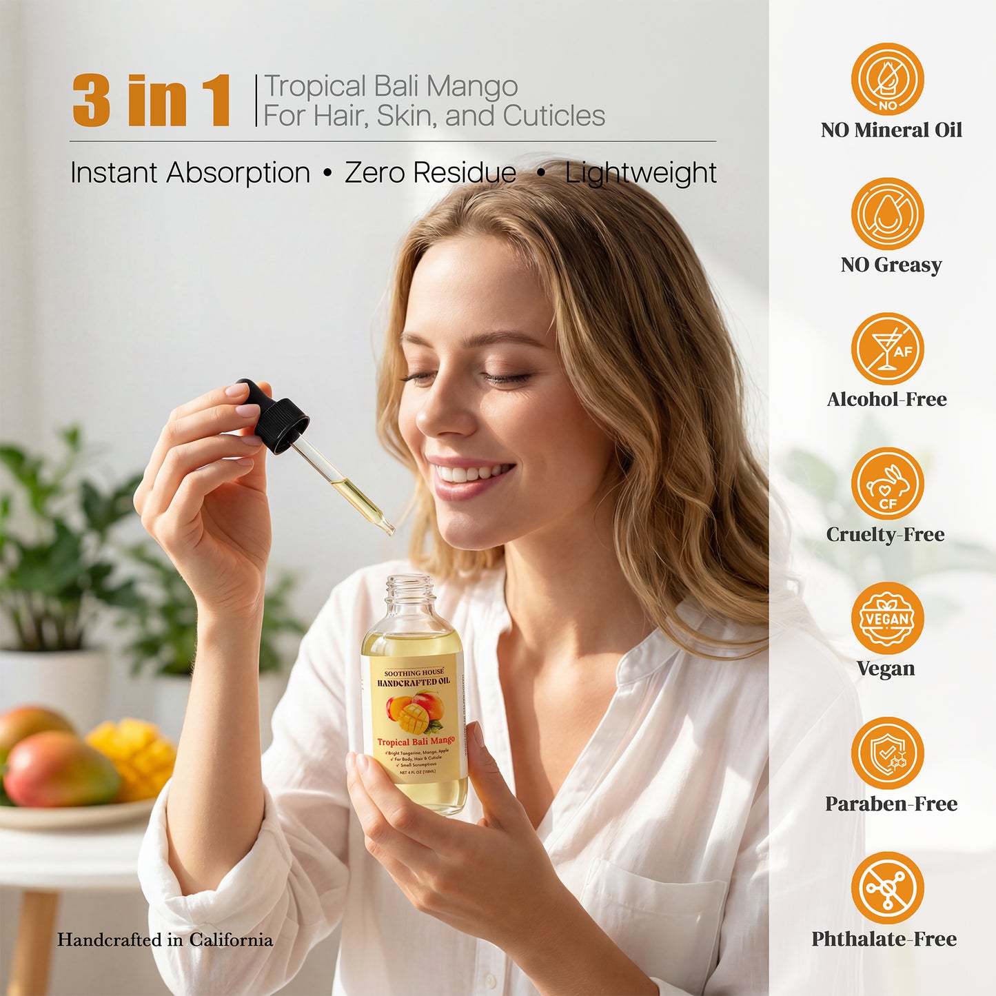 Handcrafted Bali Mango Body Oil (4 Fl Oz)