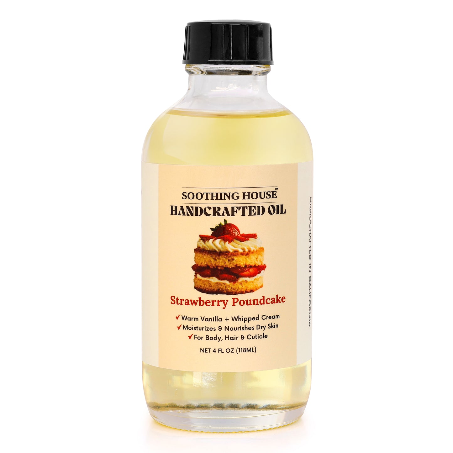 Handcrafted Strawberry Poundcake Body Oil (4 Fl Oz)