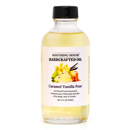 Handcrafted Caramel Vanilla Pear Body Oil (4 Fl Oz)