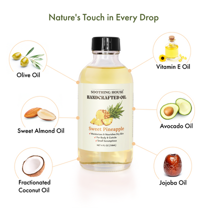 Handcrafted Sweet Pineapple Body Oil (4 Fl Oz)