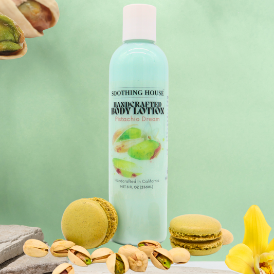 Handcrafted Pistachio Dream Lotion for Moisturizing, Hydrating Dry Skin, and Glowing Skin