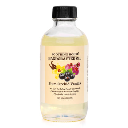Handcrafted Plum Orchid Vanilla Body Oil (4 Fl Oz)