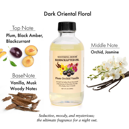 Handcrafted Plum Orchid Vanilla Body Oil (4 Fl Oz)