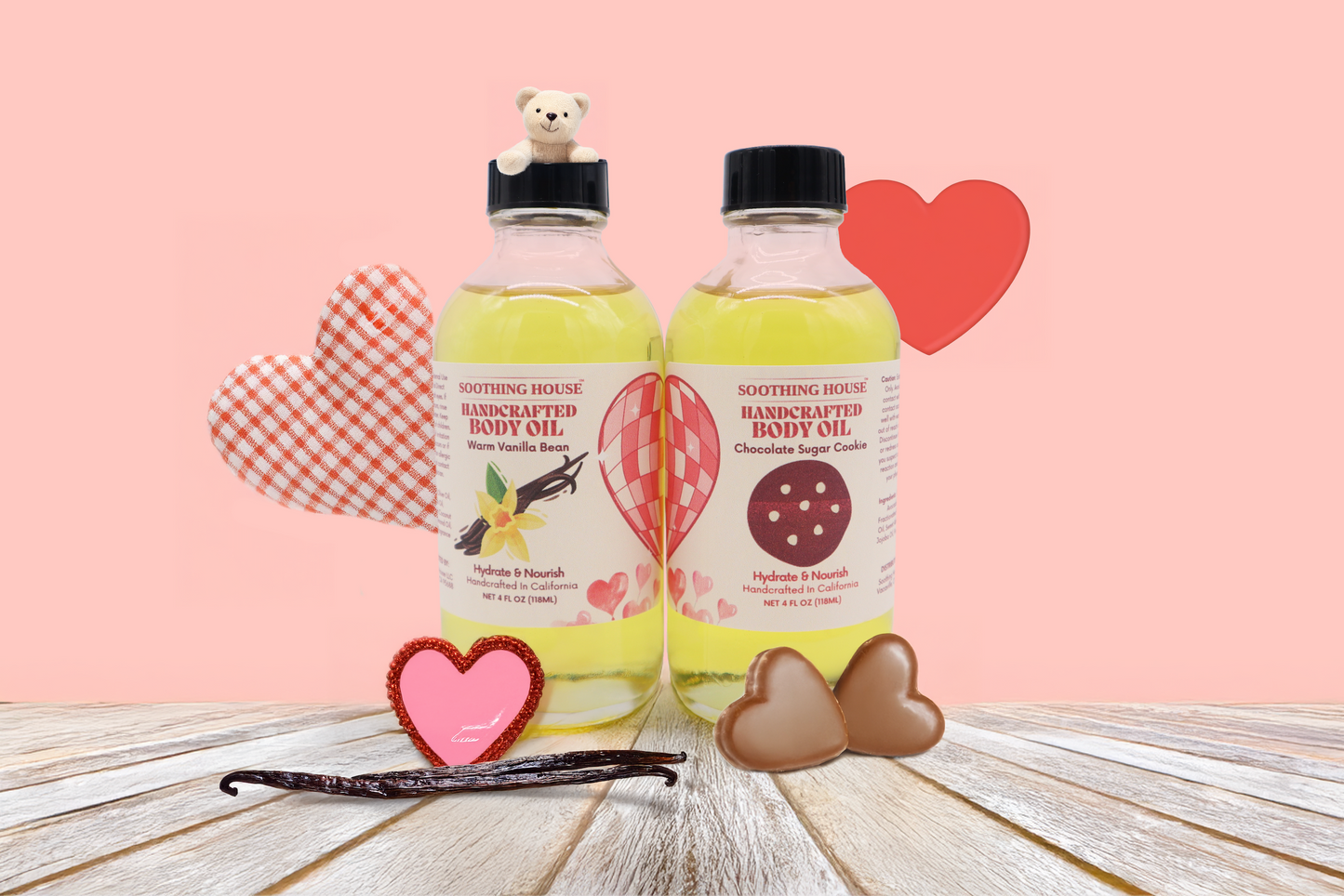 Valentines Day Bundle: Warm Vanilla Bean & Chocolate Sugar Cookie Body Oil