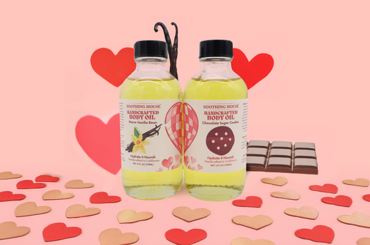 Valentines Day Bundle: Warm Vanilla Bean & Chocolate Sugar Cookie Body Oil