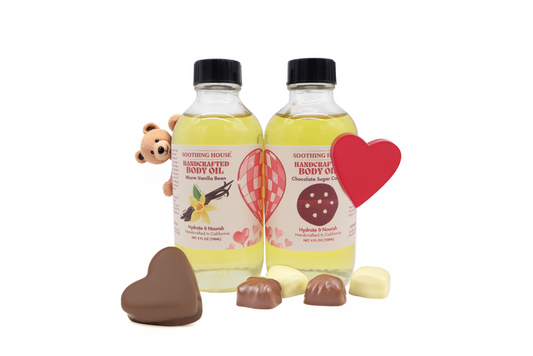 Valentines Day Bundle: Warm Vanilla Bean & Chocolate Sugar Cookie Body Oil