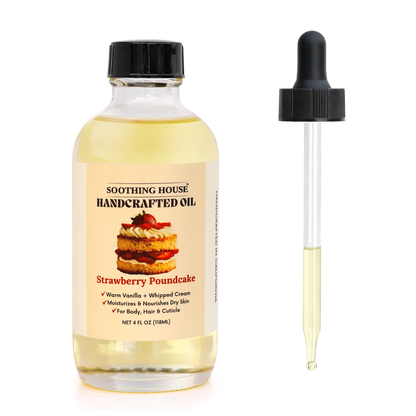 Handcrafted Strawberry Poundcake Body Oil (4 Fl Oz)
