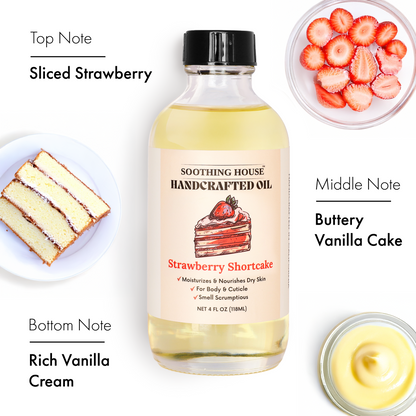 Handcrafted Strawberry Shortcake Body Oil (4 Fl Oz)
