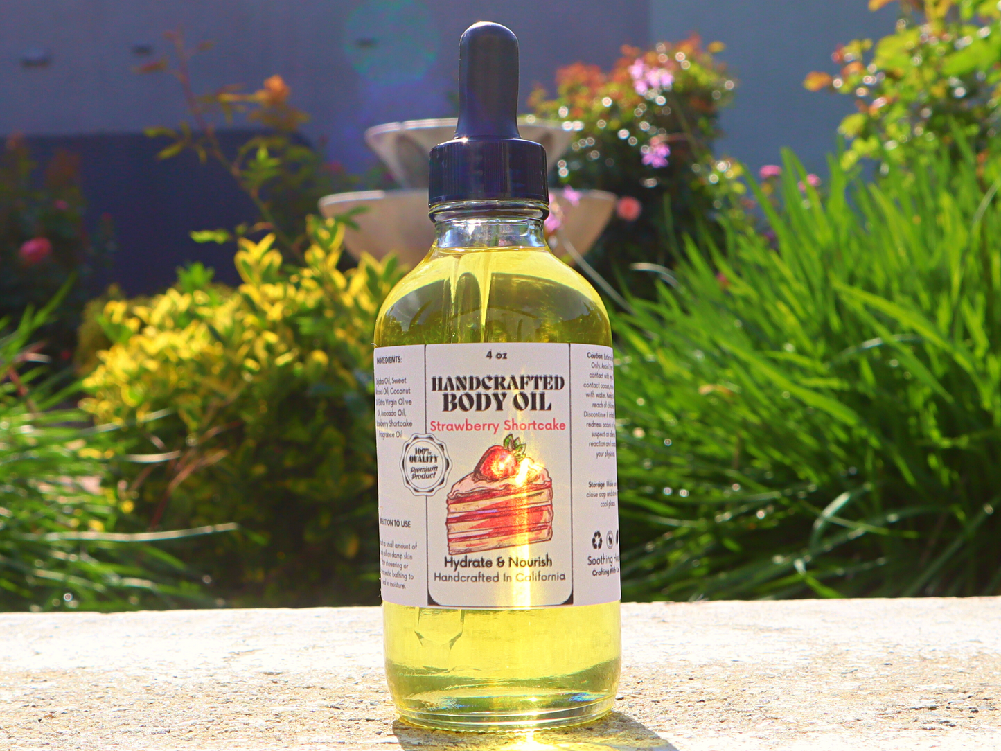 Handcrafted Strawberry Shortcake Body Oil – Soothing House