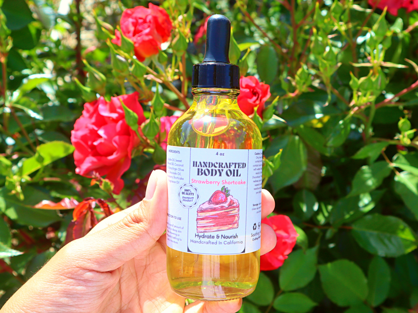 Handcrafted Strawberry Shortcake Body Oil – Soothing House