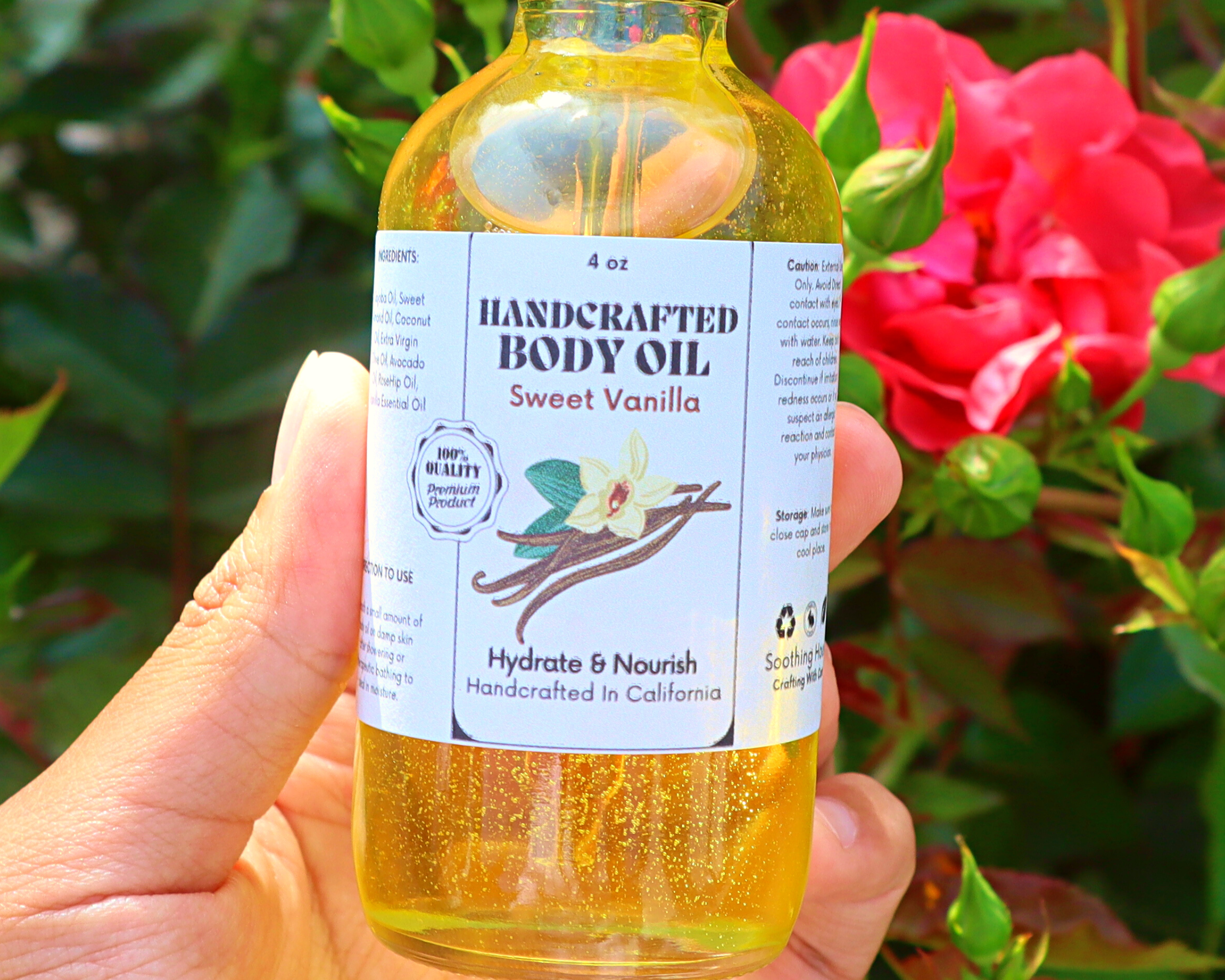 Abiyah Naturals Lavender Vanilla Body Oil 4 OZ – Abiyah Naturals Handmade