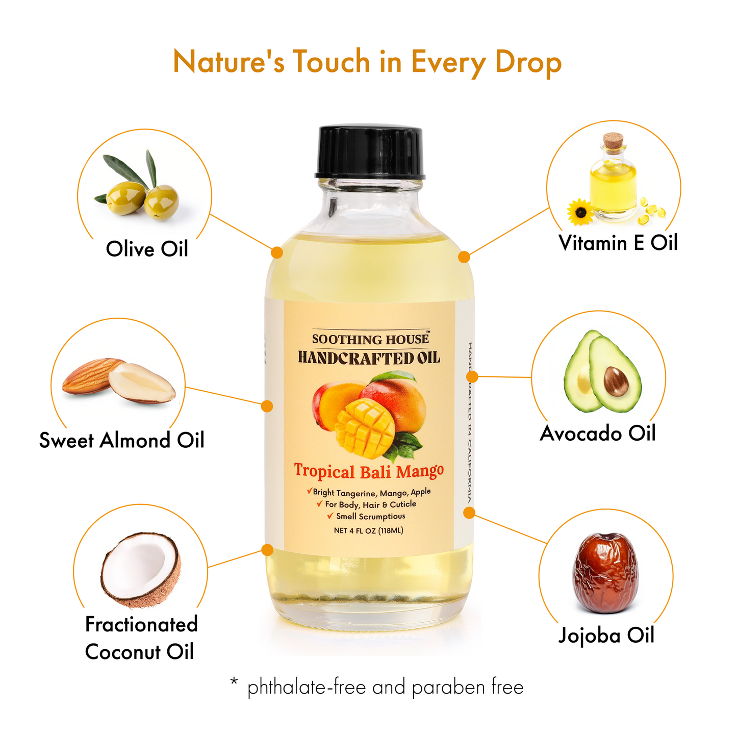 Handcrafted Bali Mango Body Oil (4 Fl Oz)