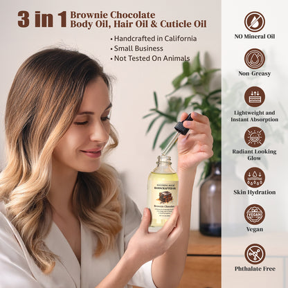 Handcrafted Brownie Chocolate Body Oil (4 Fl Oz)