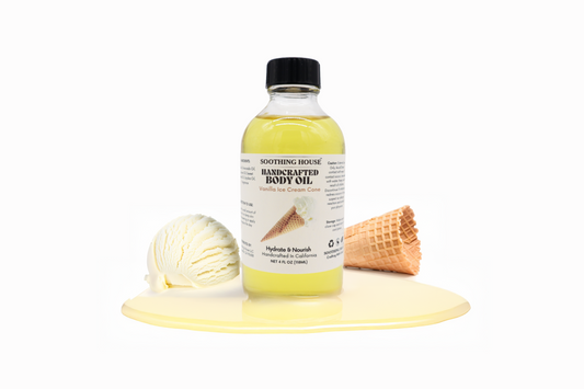 Handcrafted Vanilla Ice Cream Body Oil - Dropper Included- 4 oz