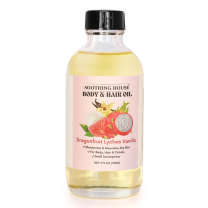 Dragonfruit Lychee Vanilla Body & Hair Oil (4 Fl Oz)