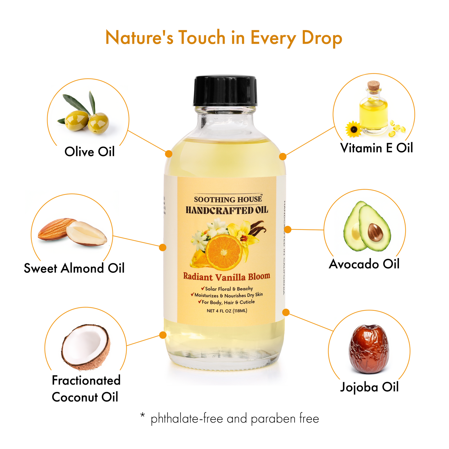 Handcrafted Radiant Vanilla Bloom Body Oil (4 Fl Oz)