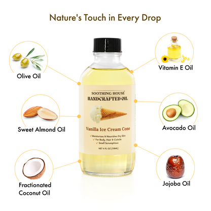Handcrafted Vanilla Ice Cream Body Oil (4 Fl Oz)